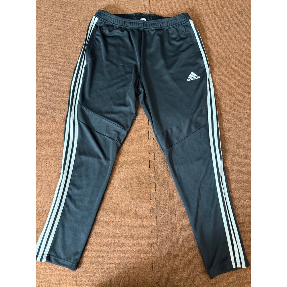 Adidas Mens Tiro Training Pants Black White Striped Soccer Joggers XL